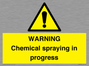 WARNING Chemical spraying in progress